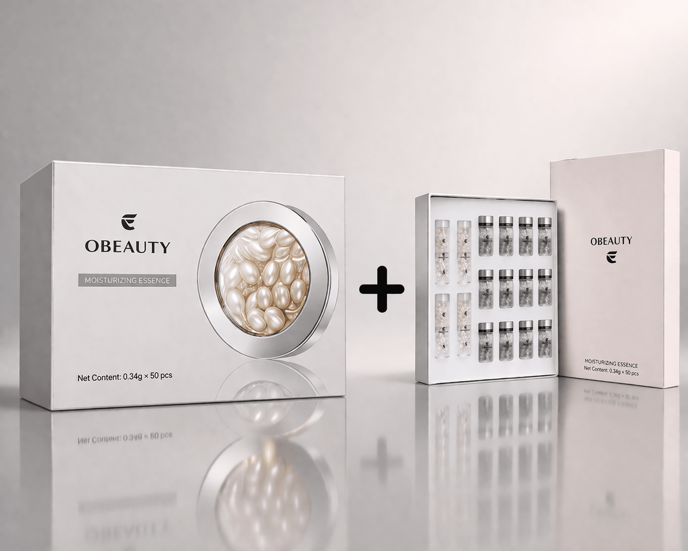 Cure Anti - Âge Complète – Kit Micro - Infusion + Capsules Moisturizing Essence - OBEAUTY